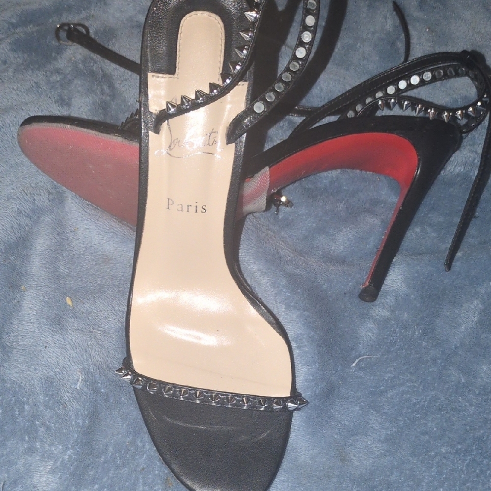 Christian Louboutin Black and Red Heels - Picture 2 of 4